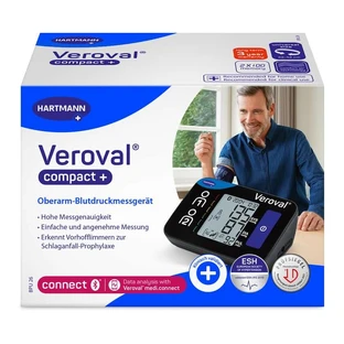 Veroval compact + bovenarm bloeddrukmeter zwart 1 st