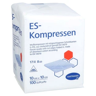 Es-compresse non sterili 10x10 cm 8-fold 100 pz.