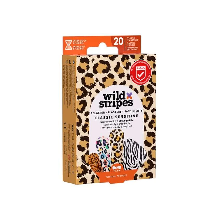Esparadrapo Sensible Rayas Salvajes - Diseño Animal 20 uds.