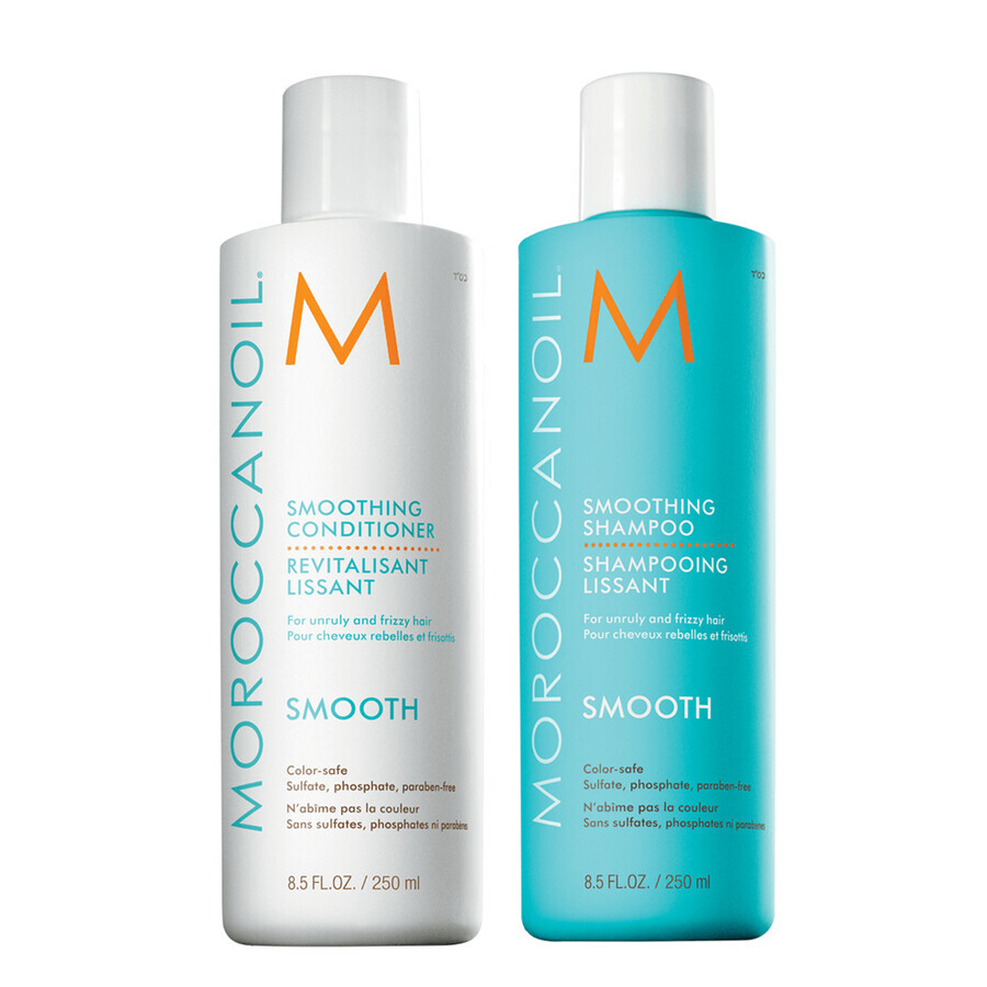 Pachet pentru netezirea parului Sampon+Balsam, 250+250 ml, Moroccanoil