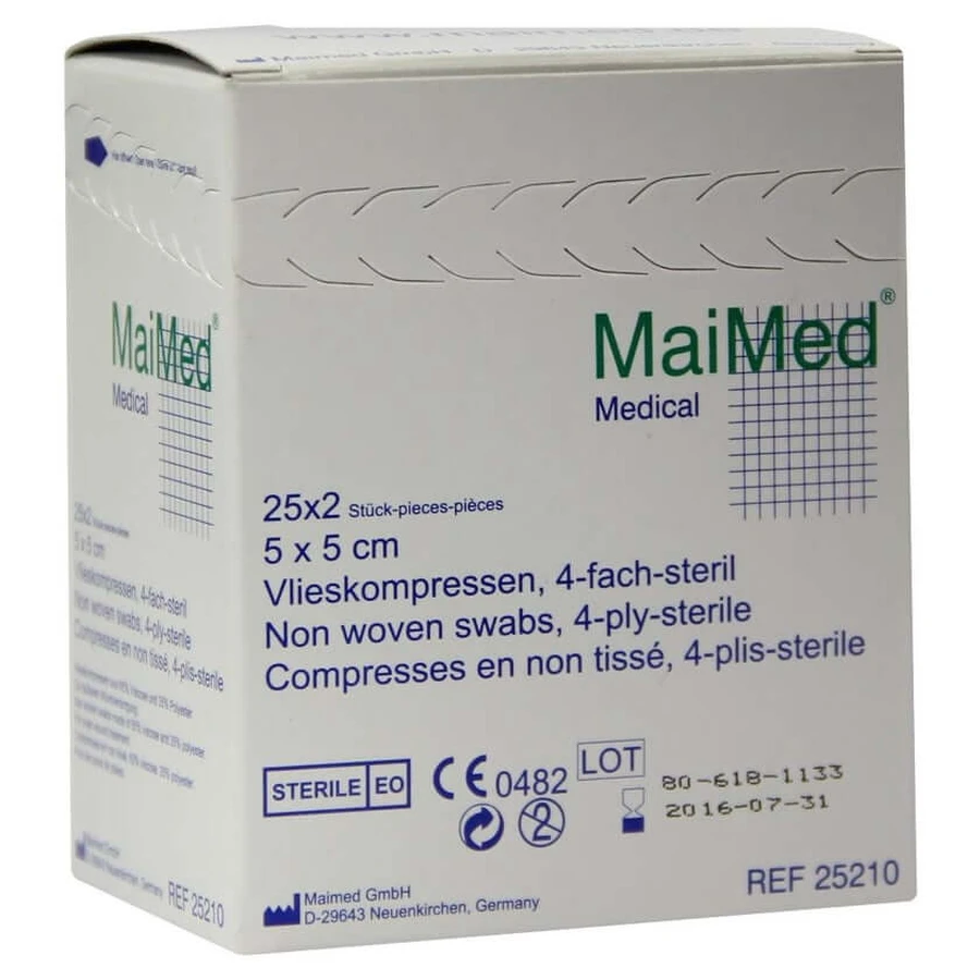 Vlieskompressen steriel 5x5 cm 25X2 st.