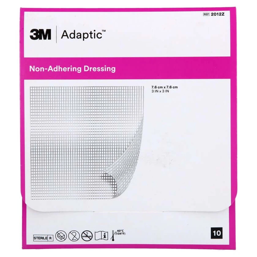 Adaptic – wilgotny opatrunek na rany, 7,6 x 7,6 cm, opakowanie zawierające 10 sztuk: ceny i cechy