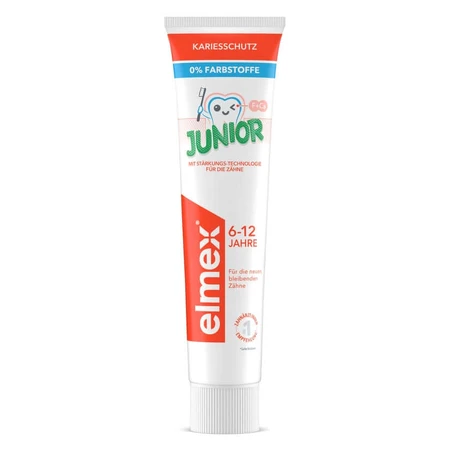 Pasta de dinți elmex Junior pentru copii între 6 și 12 ani, 2 x 75 ml