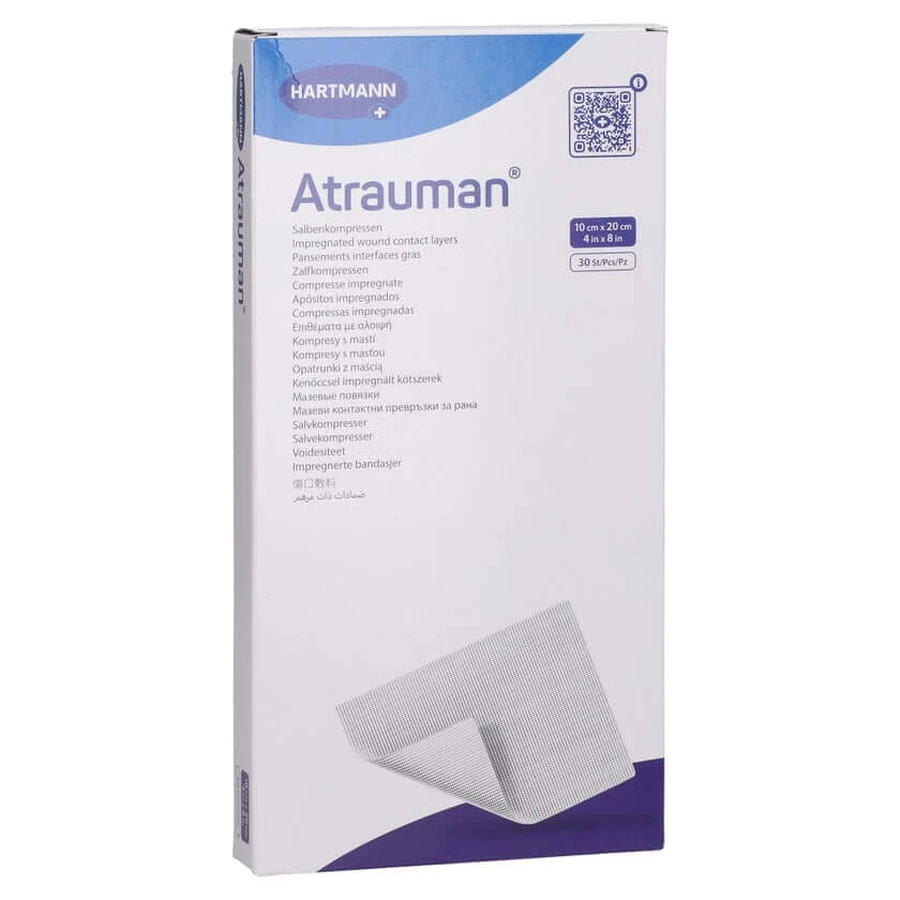 Compresas de gasa estériles Atrauman de 10 x 20 cm, paquete de 30 unidades