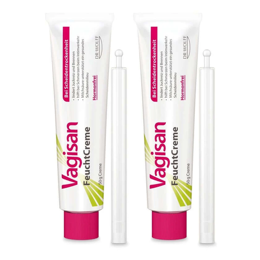 Vagisan Hydraterende Crème, dubbelpak, 2 x 50 g