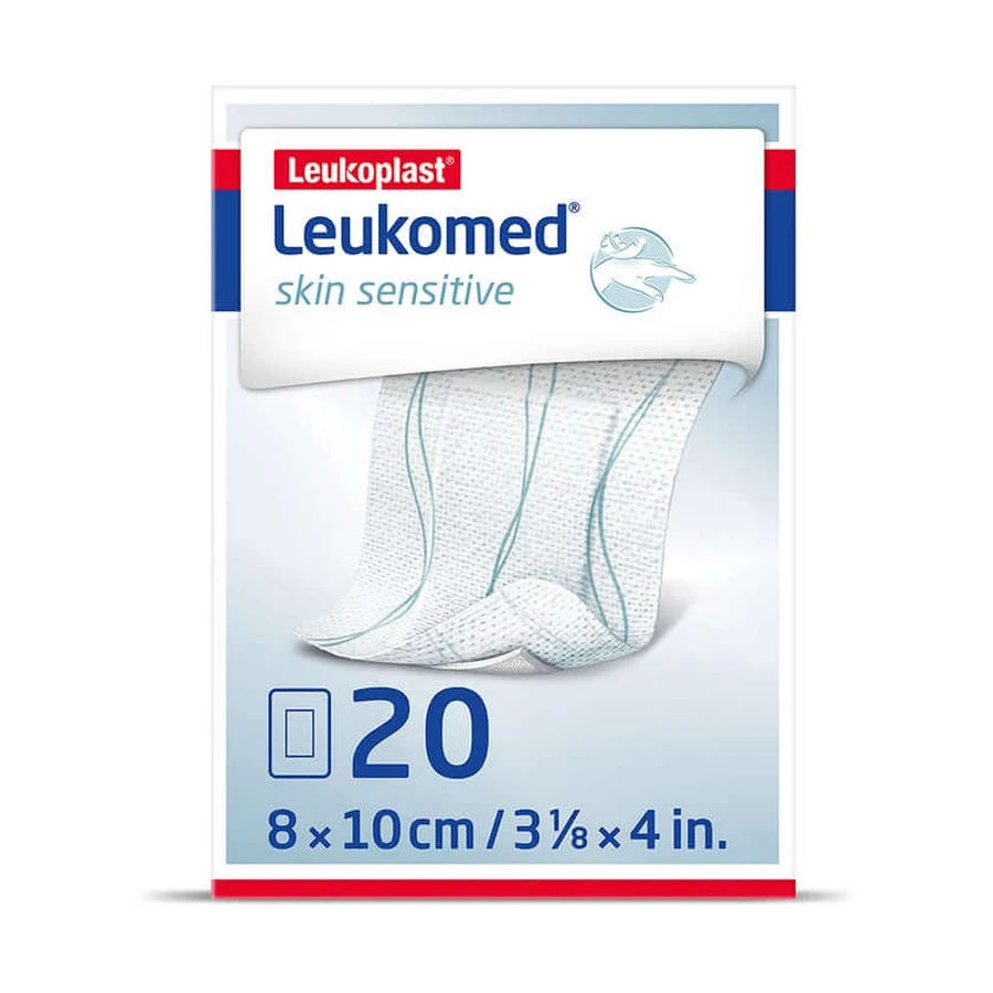 Leukomed Skin Sensitive, sterylne, 8 x 10 cm, 20 sztuk: ceny i cechy