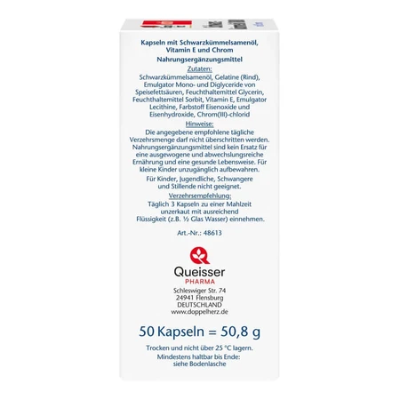 Doppelherz Zwarte Komijnolie 1800 capsules, verpakking van 50 stuks