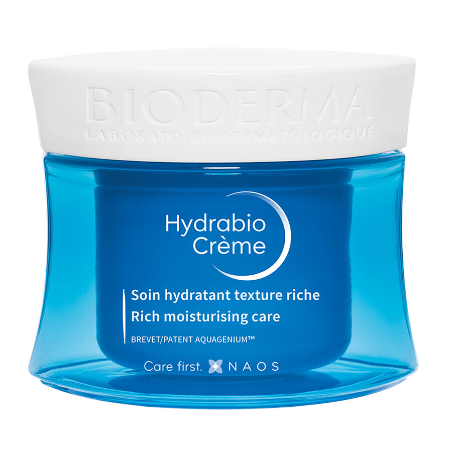 Bioderma Hydrabio Crème Hydratante pour Peaux Sensibles et Sèches, 50 ml