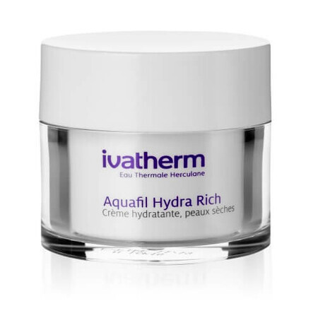 Aquafil Hydra Rich Moisturizing Cream für trockene Haut, 50 ml, Ivatherm