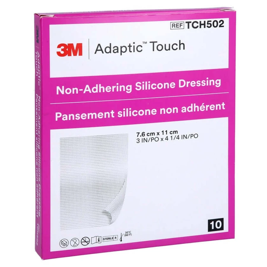 Adaptic Touch 7,6 x 11 cm, non adesivo, bianco, 10 fogli