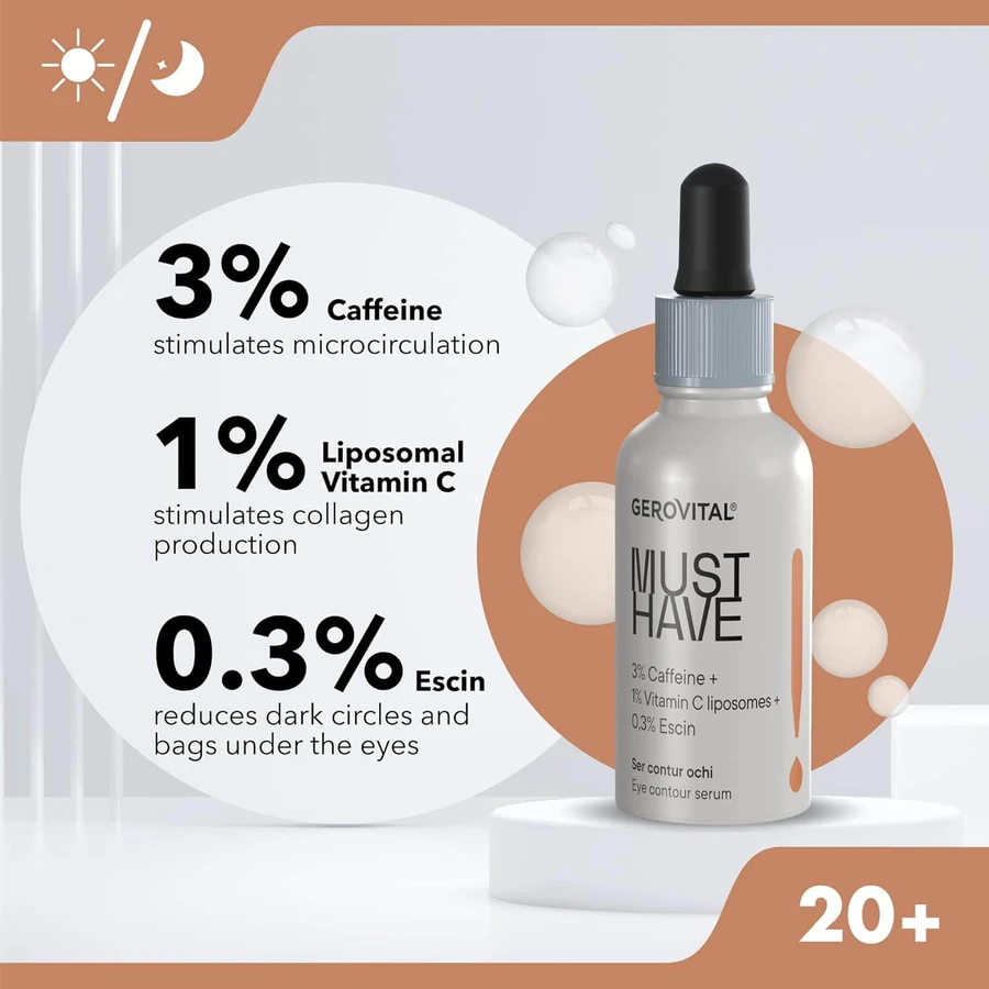 7190 Gerovital Must Have Ser Eye Contour Serum, 30ml: ceny i cechy