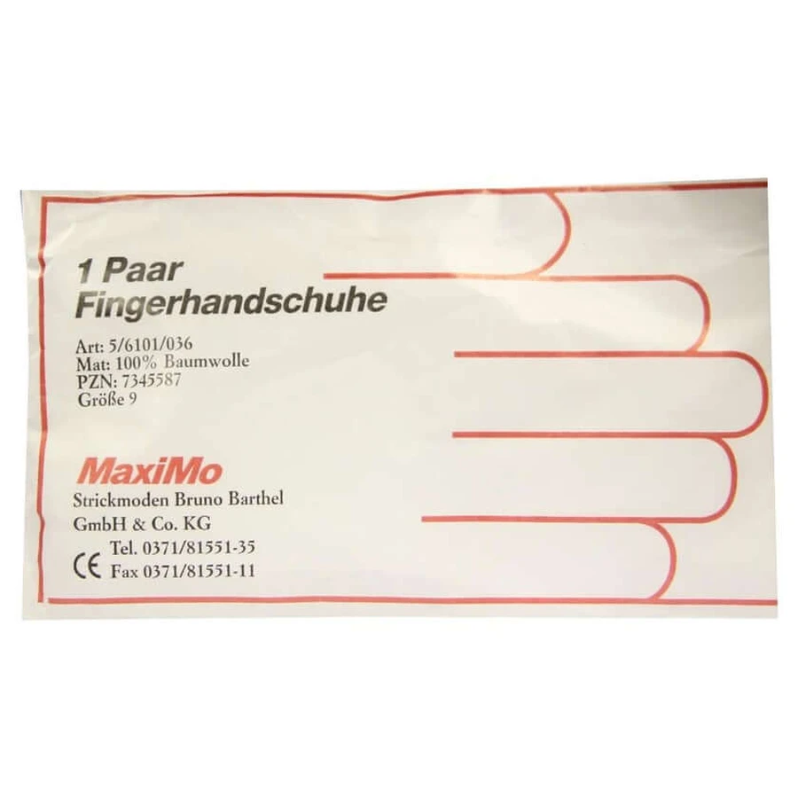 Guanti di cotone, taglia 9, extra lunghi, 2 paia