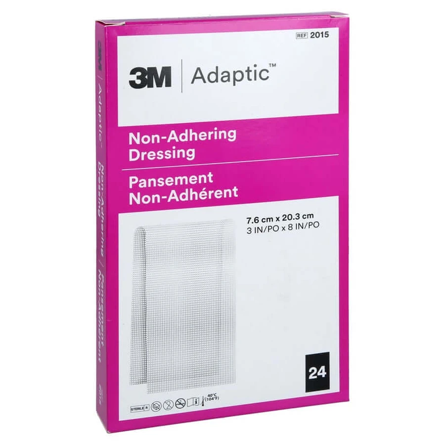 Adaptic – wilgotny opatrunek na rany, 7,6 x 20,3 cm, opakowanie 24 sztuki: ceny i cechy