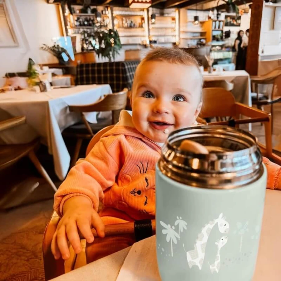 Nuvita Thermos - roestvrijstalen voedselbakje van 620 ml - groen
