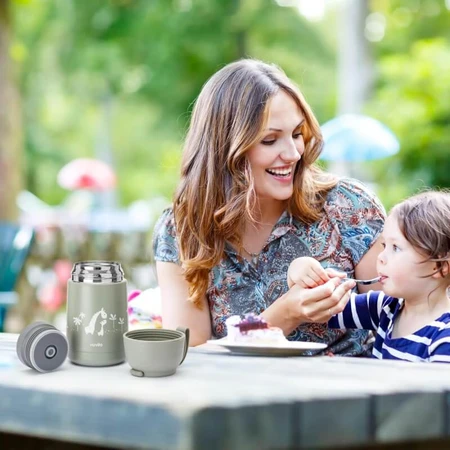 Nuvita Thermos - roestvrijstalen voedselbakje van 620 ml - groen