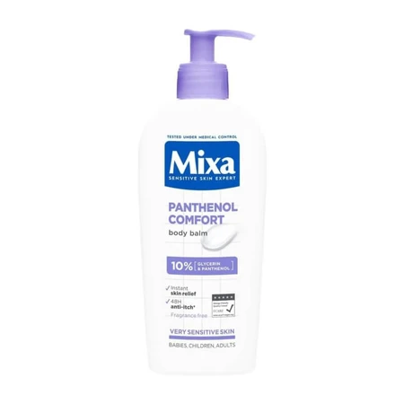 Mixa Panthenol Comfort – Beruhigende Körperlotion für empfindliche Haut, gegen Juckreiz, 250 ml