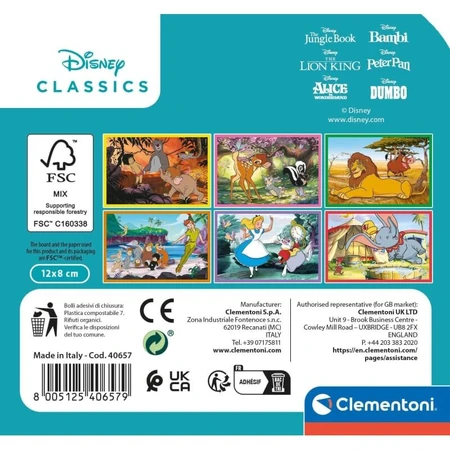 Clementoni Disney Classics - 6-piece puzzles for children ages 2 and up