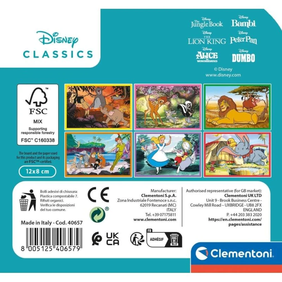 Clementoni Disney Classics - 6-piece puzzles for children ages 2 and up
