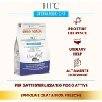 Almo Nature HFC Sterilized Cat Sea Bass and Sea Bream - Complete Dry Food for Adult Cats, 300 g