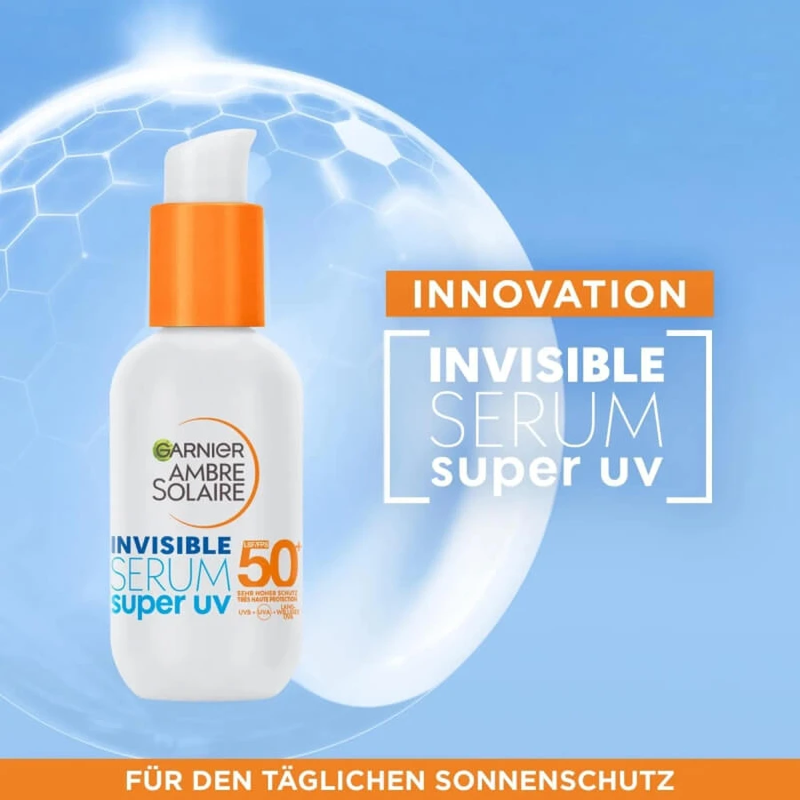 Garnier Gesichtssonnencreme LSF 50+ Ambre Solaire Invisible Serum Super UV Sehr hoher Schutz 30 ml