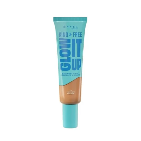 Rimmel Kind &amp; Free Glow It Up – fond de ten lichid nr. 210 golden beige