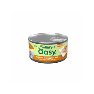 Oasy Wet dog natury soft jelly cu pui, brânză și porumb – hrană complementară pentru câini, 150 g