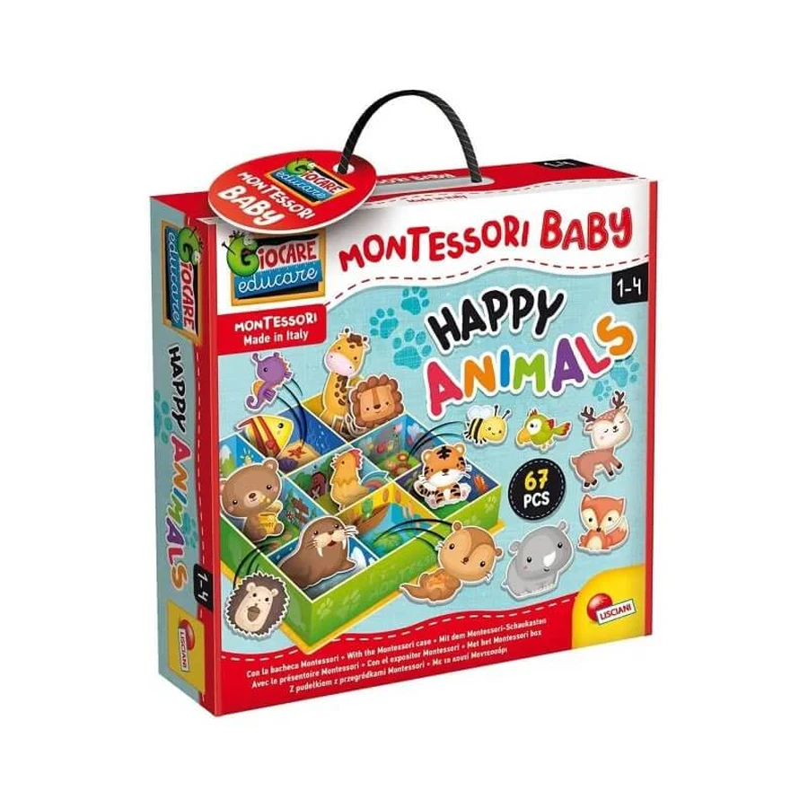 Lisciani Montessori Baby Happy Animals - Animal and Environment Display Board