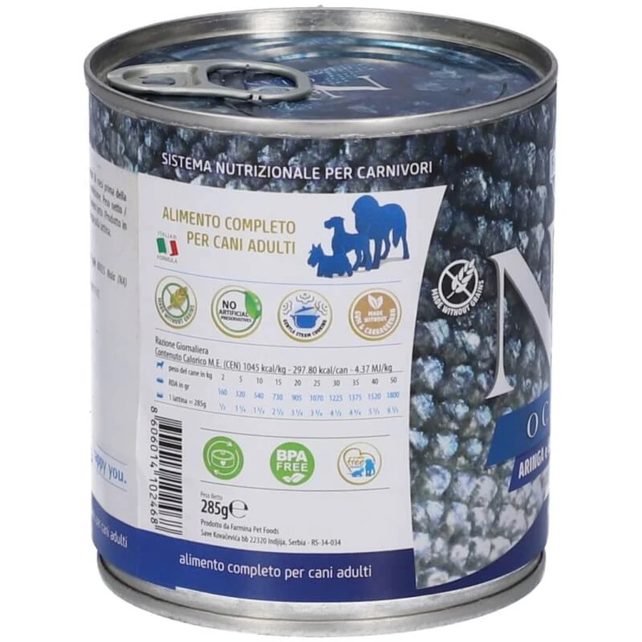 Farmina N&amp;d Ocean Adult cu hering și creveți – hrană completă pentru câini adulți, 285 g