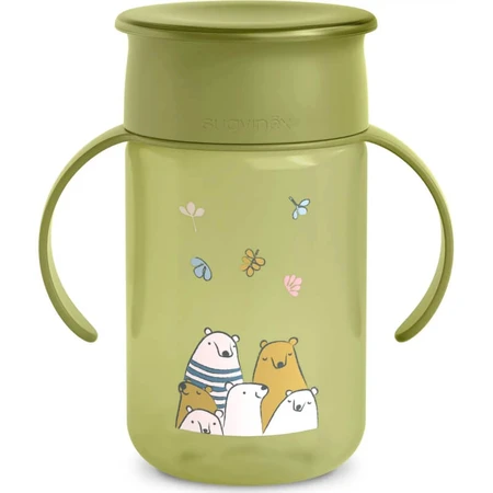 Suavinex my family 360° trainer cup +12m - tazza evolutiva 340 ml - verde