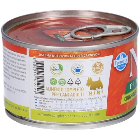 Farmina N&amp;d pumpkin adult mini cinghiale zucca e mela - alimento completo per cani adulti 140 gr