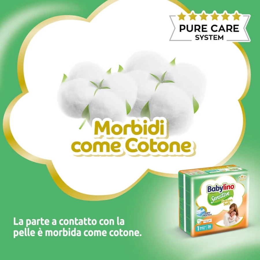 Babylino Sensitive - 26 de scutece pentru nou-născuți, 2-5 kg