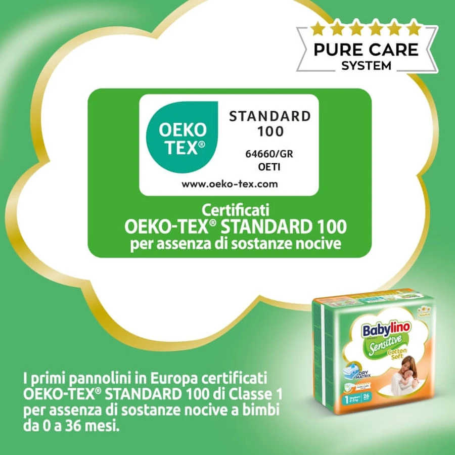 Babylino Sensitive - 26 de scutece pentru nou-născuți, 2-5 kg