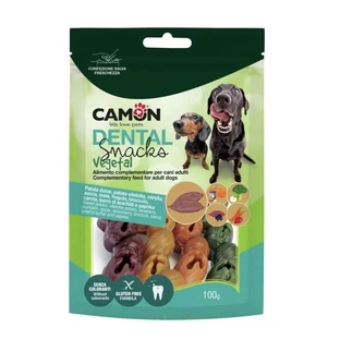 Camon Dental Snacks vegetales - Alimento para perros con intolerancias alimentarias, 100 g