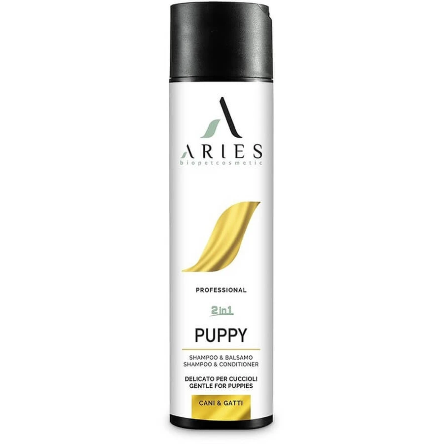 Aries Biopetcosmetic Puppy Gentle Shampoo &amp; Conditioner voor honden, katten en oudere huisdieren, 250 ml