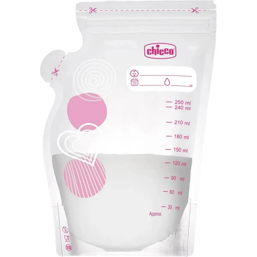 30 bolsas para conservar leche materna de Chicco