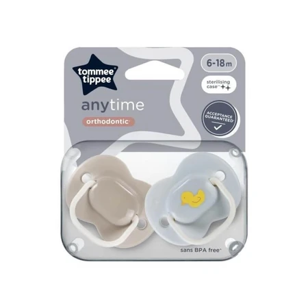 Tommee Tippee Anytime - ortodontic, 2 suzete, 6-18 luni