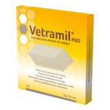 Bfactory Vetramil Pad - Apósito con miel para heridas y quemaduras en animales, 5 compresas de gasa, 10 x 10 cm