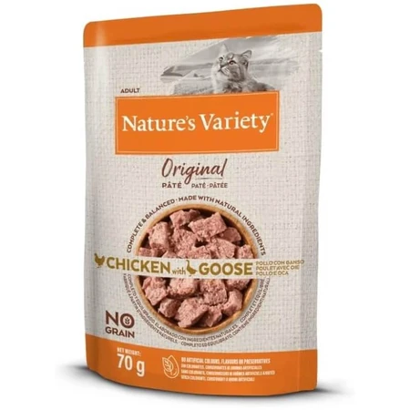 Nature's Variety Original Getreidefreies Katzenpastete mit Huhn und Gans – Alleinfuttermittel für ausgewachsene Katzen, 70 g
