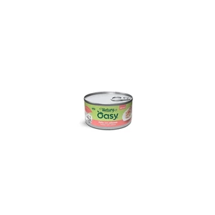 Oasy Wet Cat Natury Soft Jelly Huhn mit Lachs – Ergänzungsfuttermittel für ausgewachsene Katzen, 150 g