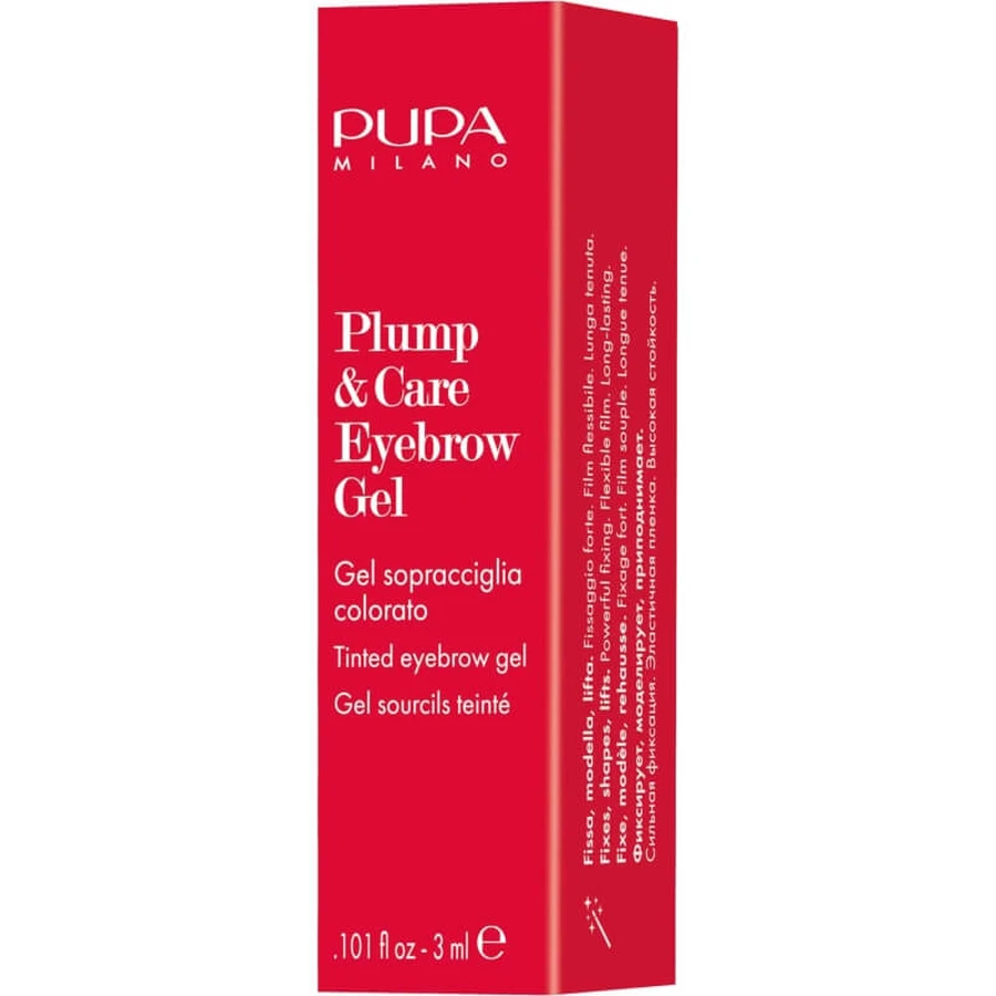 Gel para cejas Pupa Plump &amp; Care - Gel para cejas n.º 002 Marrón
