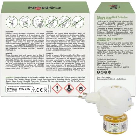 Camon Protection - Difusor ambiental repelente de insectos perfumado G906 con recambio de 30 ml