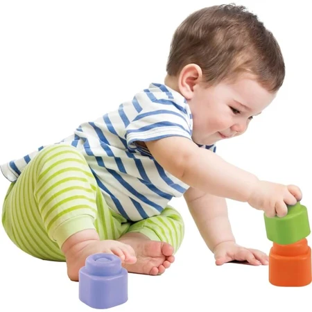 Clementoni Soft Clemmy Touch & Play – Set mit 20 weichen Bausteinen, 6–36 Monate