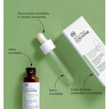Collistar Pure Actives - Behandeling tegen onzuiverheden met salicylzuur en barnsteenzuur, 30 ml