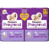 Pampers Progressi – Doppelpack mit 42 Windeln, Größe 4 Maxi, 7–18 kg