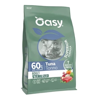 Oasy Superior cu ton – hrană completă pentru pisici adulte castrate sau sterilizate, 6 kg