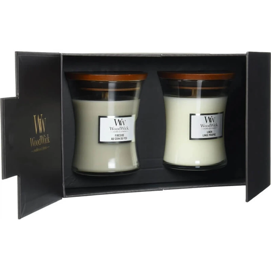Set de regalo de Woodwick: 2 velas medianas