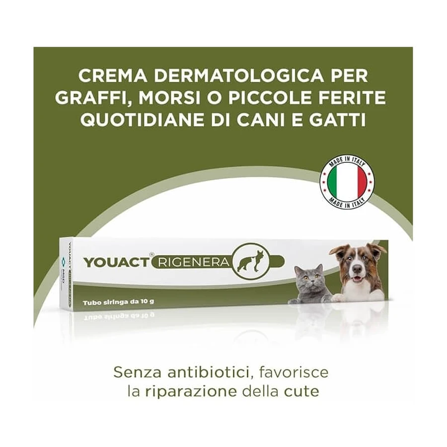 Msd animal health Rigenera - crema dermatologica rigenerante cutanea cane gatto 10 g