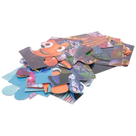 Lisciani Disney Nemo - Rompecabezas maxi de suelo de 24 piezas, de doble cara, con una página para colorear en el reverso