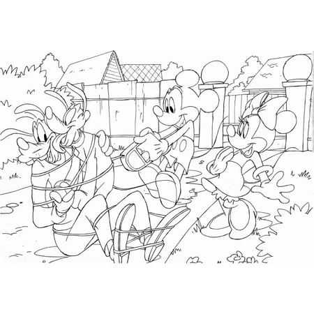 Lisciani Mickey and Friends Double-Sided Floor Puzzle, 108 Pieces, 70x50 cm