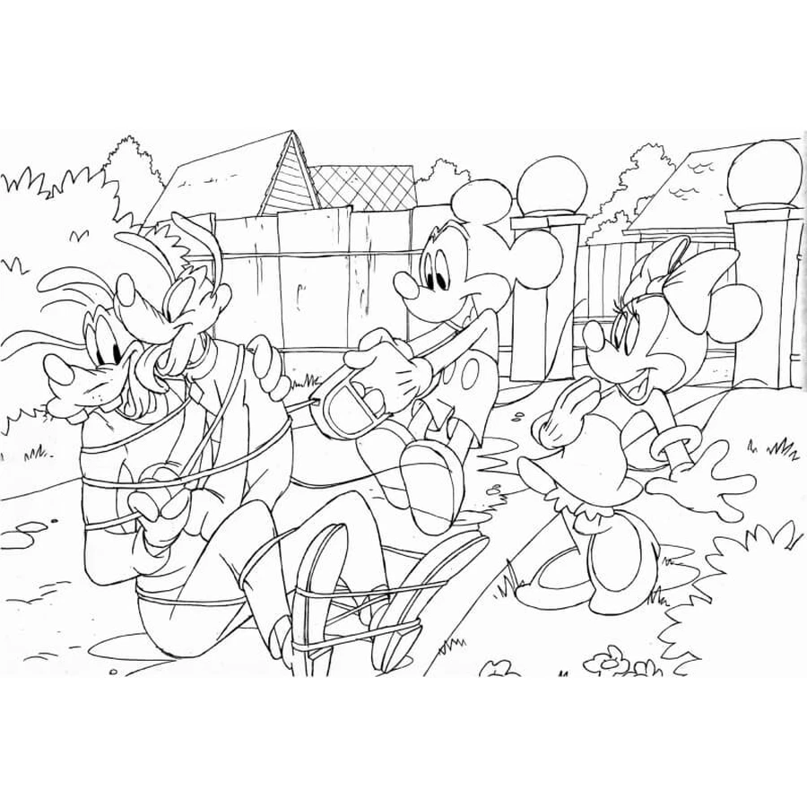 Lisciani Mickey and Friends Double-Sided Floor Puzzle, 108 Pieces, 70x50 cm
